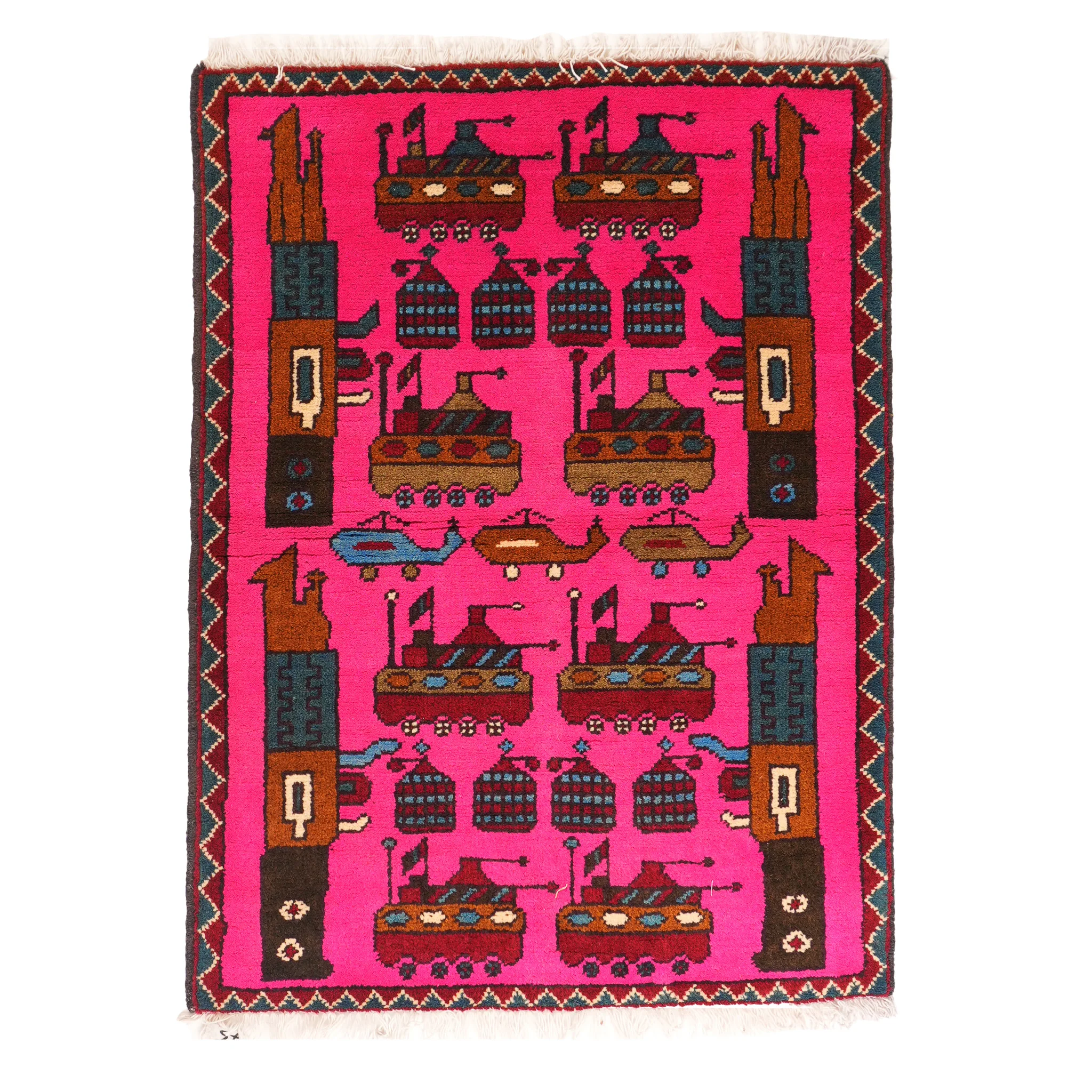 Large Afghan Arsenal Rug - Image 11