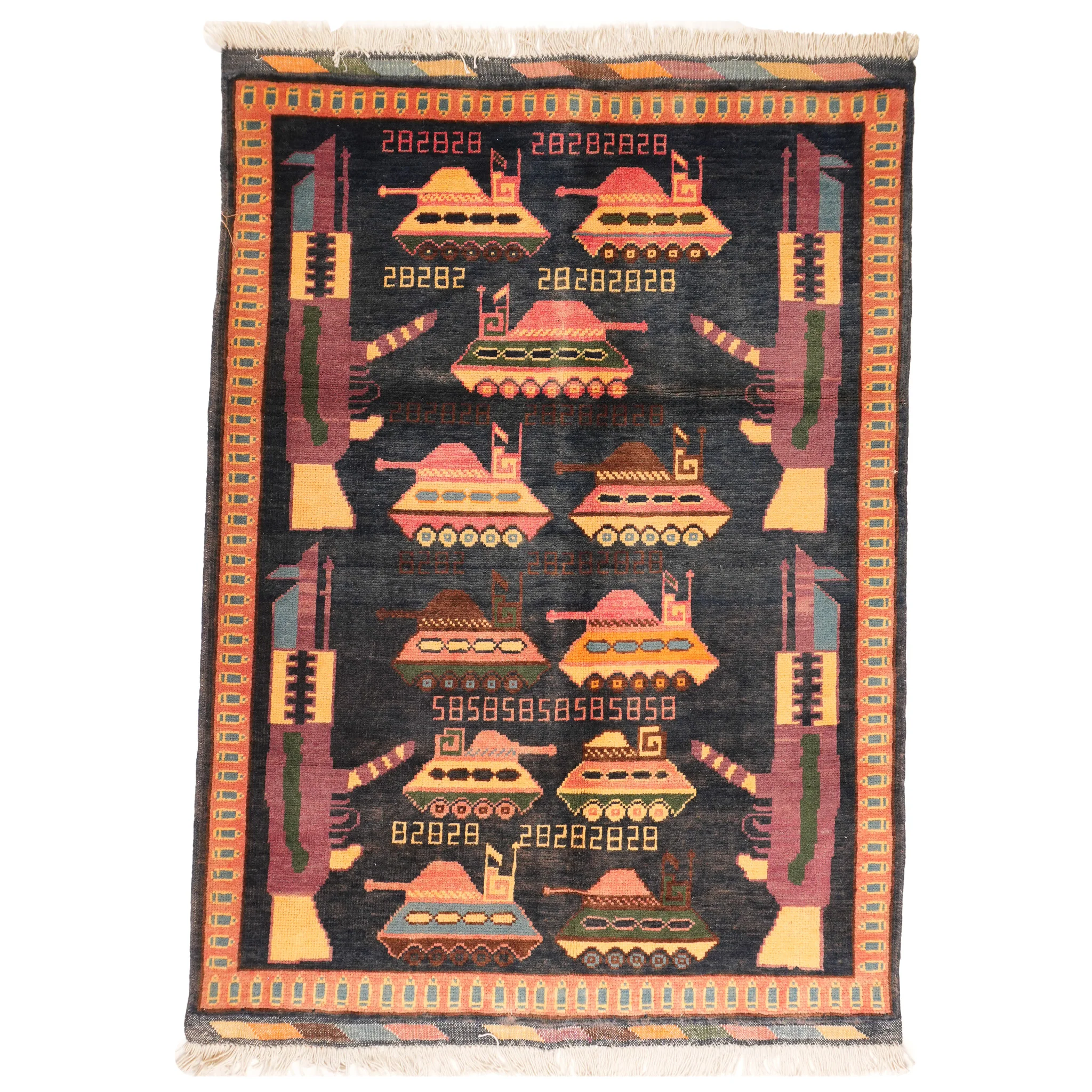 Large Afghan Arsenal Rug - Image 7