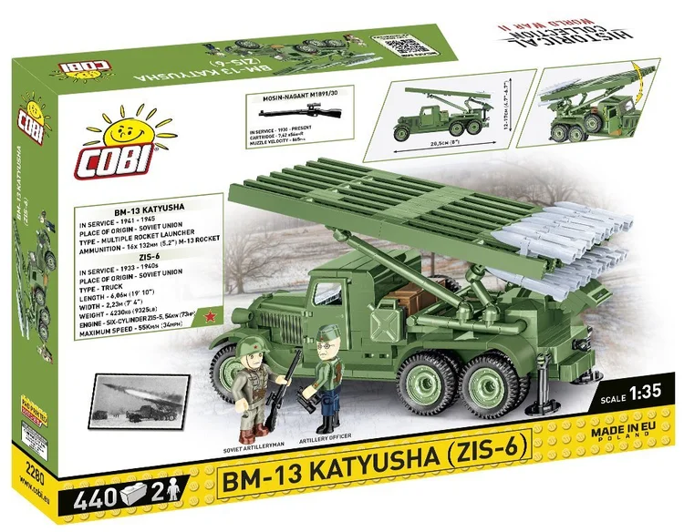 COBI BM-13 Katyusha (ZIS-6) Rocket Launcher: Set #2280 - Image 2