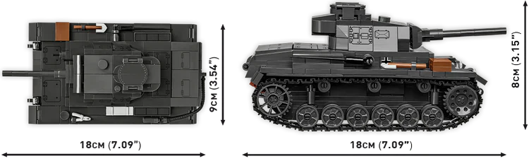 COBI Panzer III Ausf. J Tank : Set #2289 - Image 6