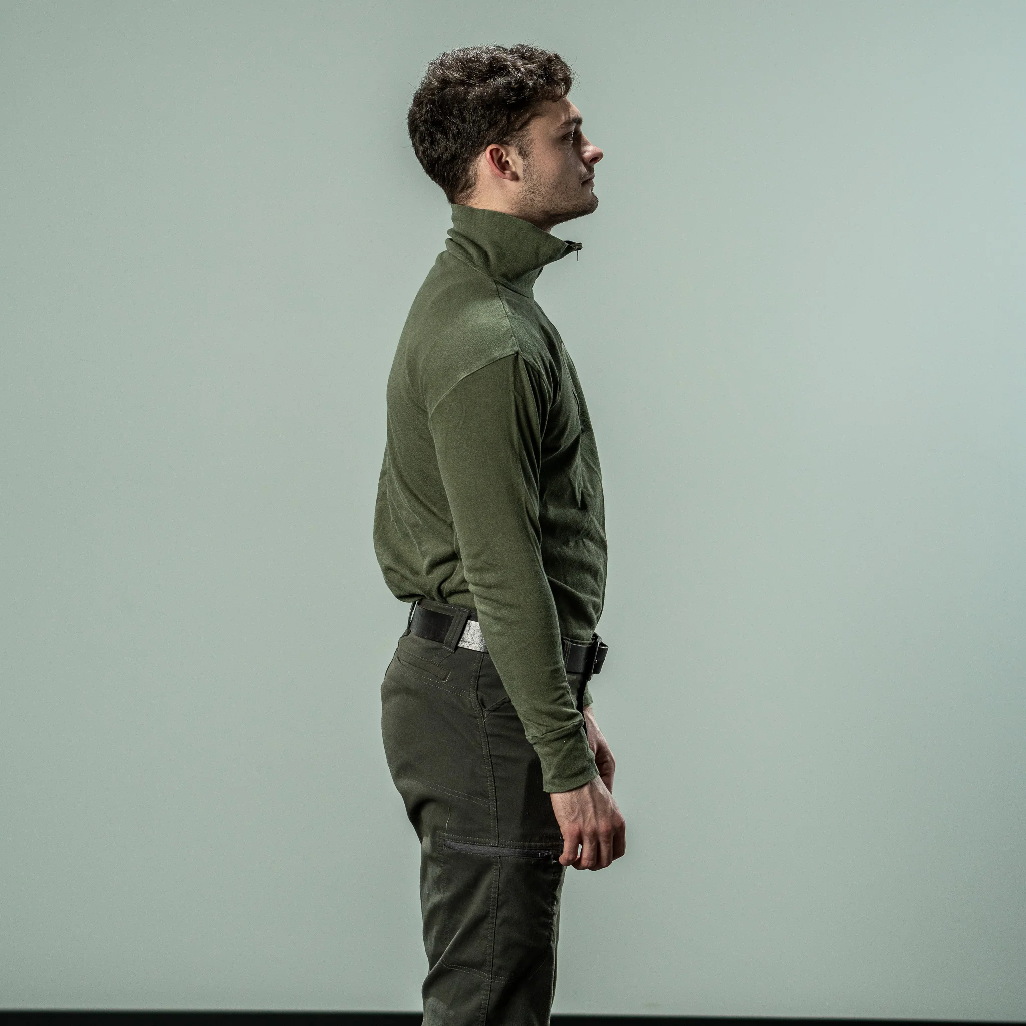 Issued German OD Tricot Shirt - Image 4