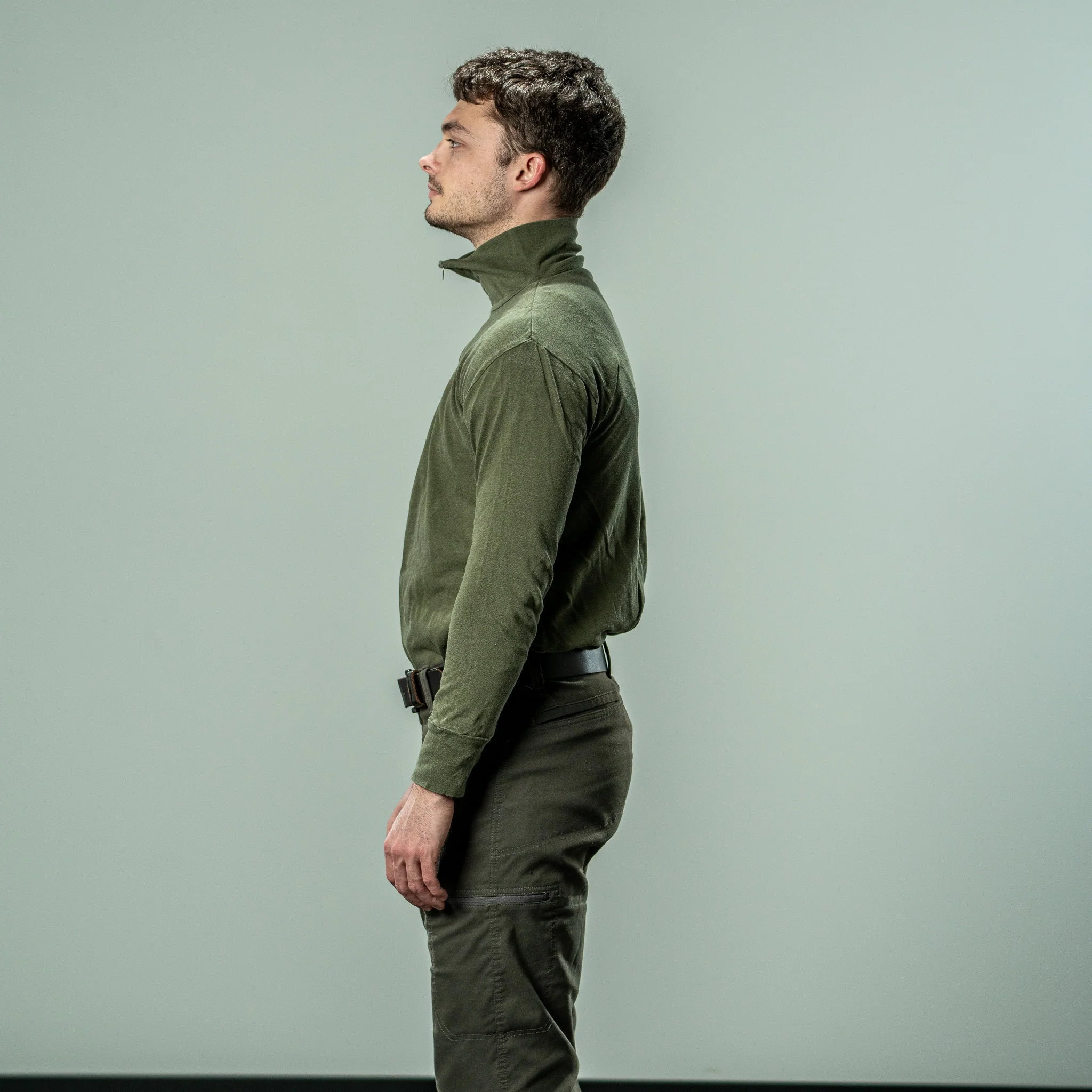 Issued German OD Tricot Shirt - Image 6