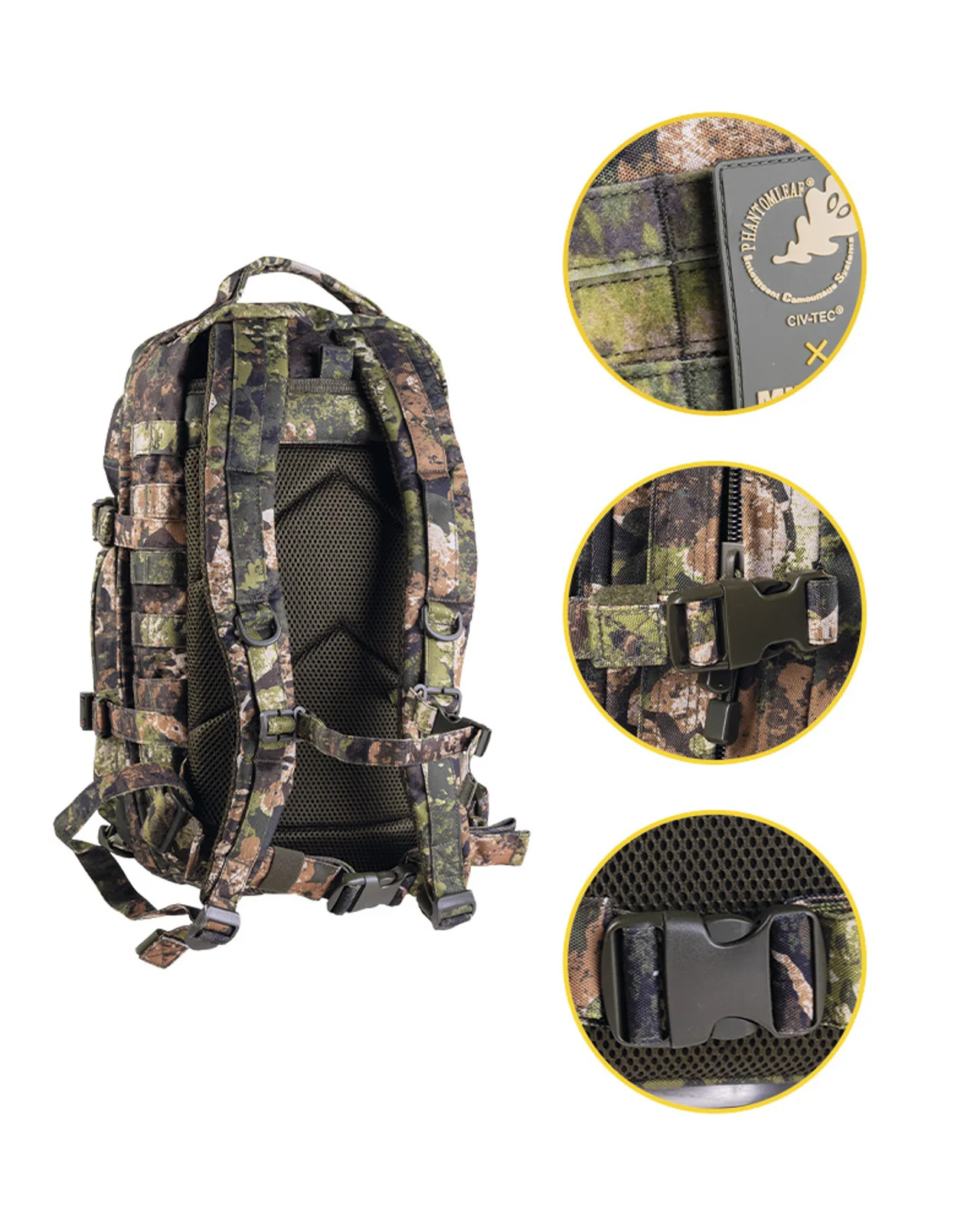 Phantomleaf® CIV-TEC® Gen. I Wasp I Z3A Small MOLLE Assault Pack - Image 2