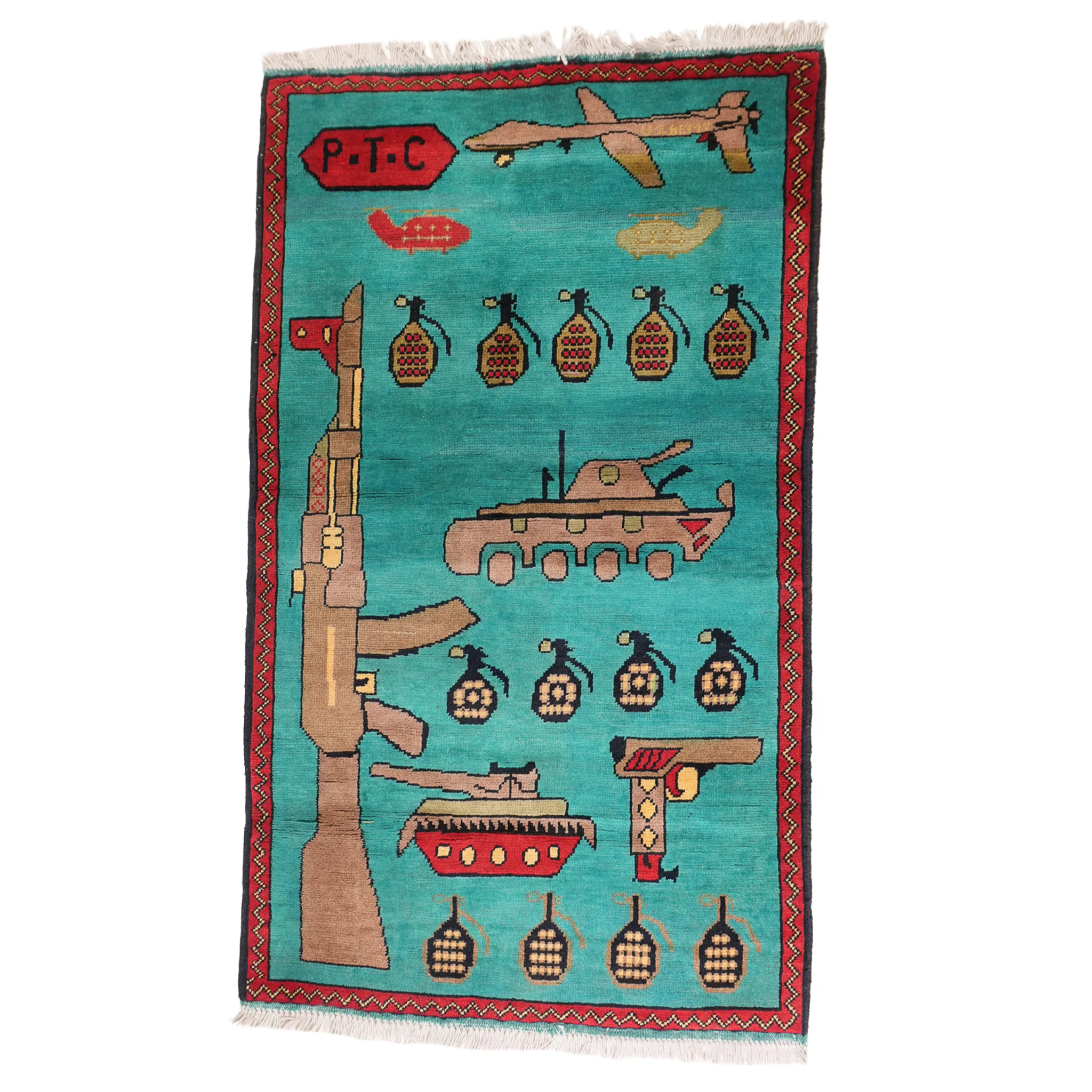 Single AK Pattern Afghan Rug - Image 7