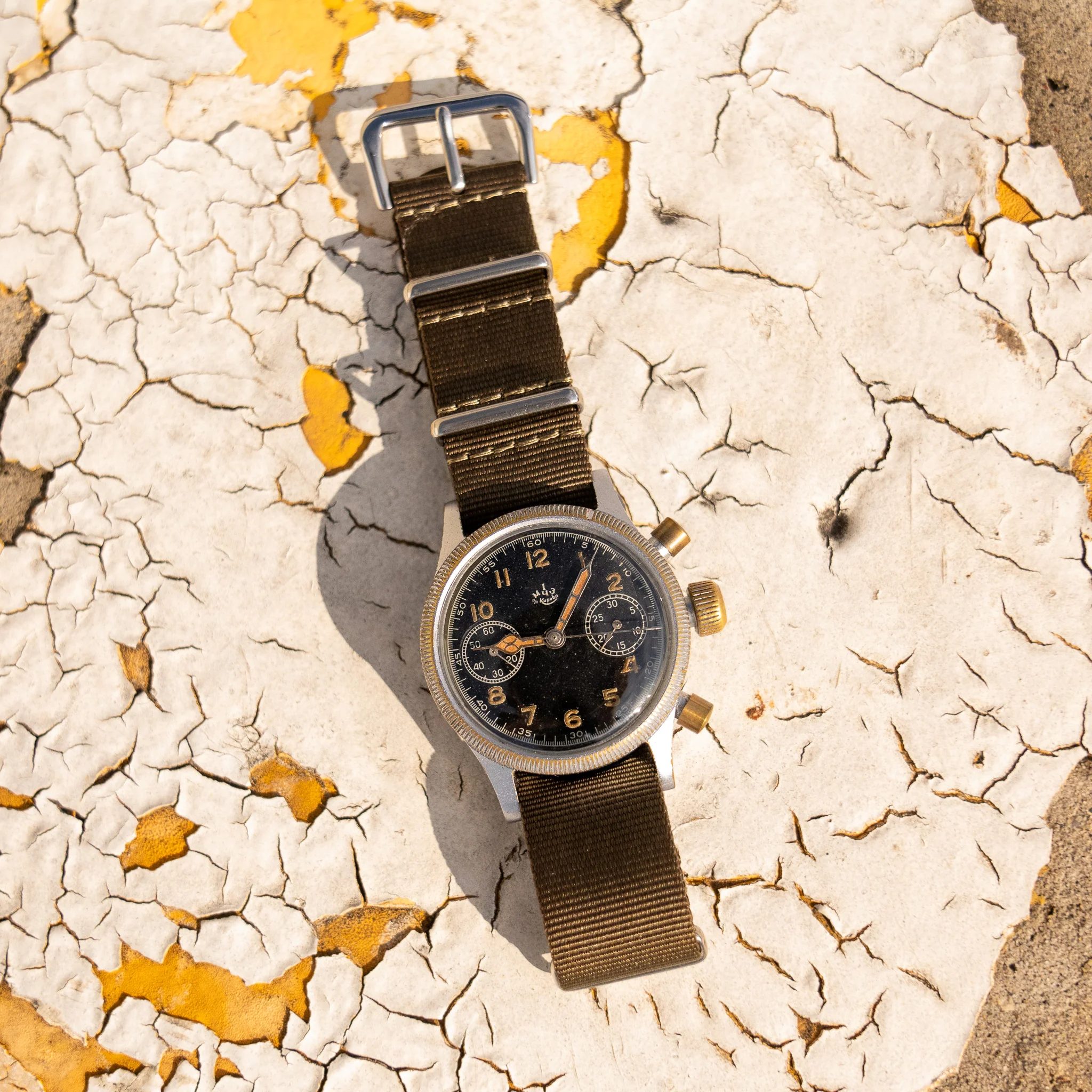 Soviet-Made Glashütte Flieger Chronograph Watch - Image 2