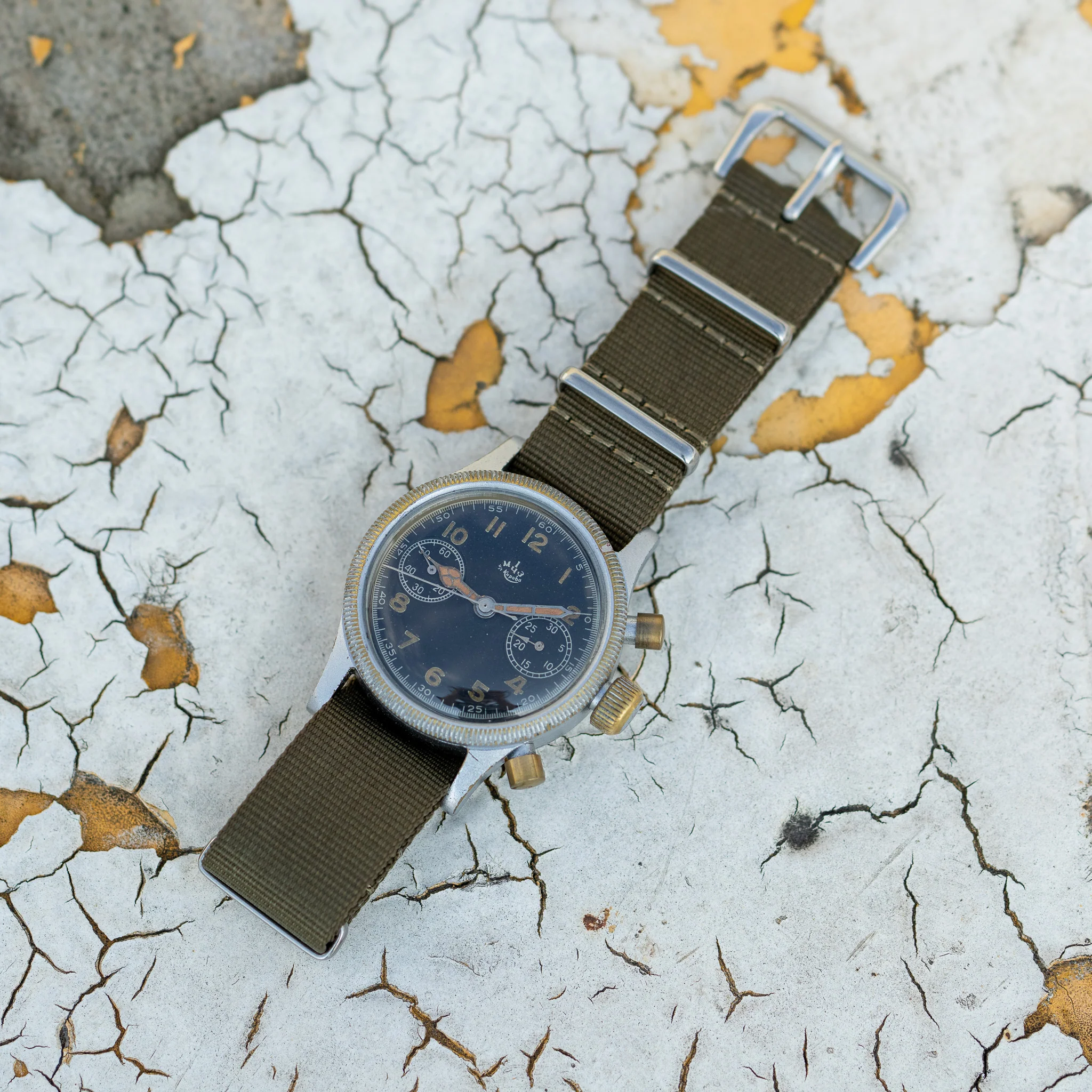 Soviet-Made Glashütte Flieger Chronograph Watch - Image 3