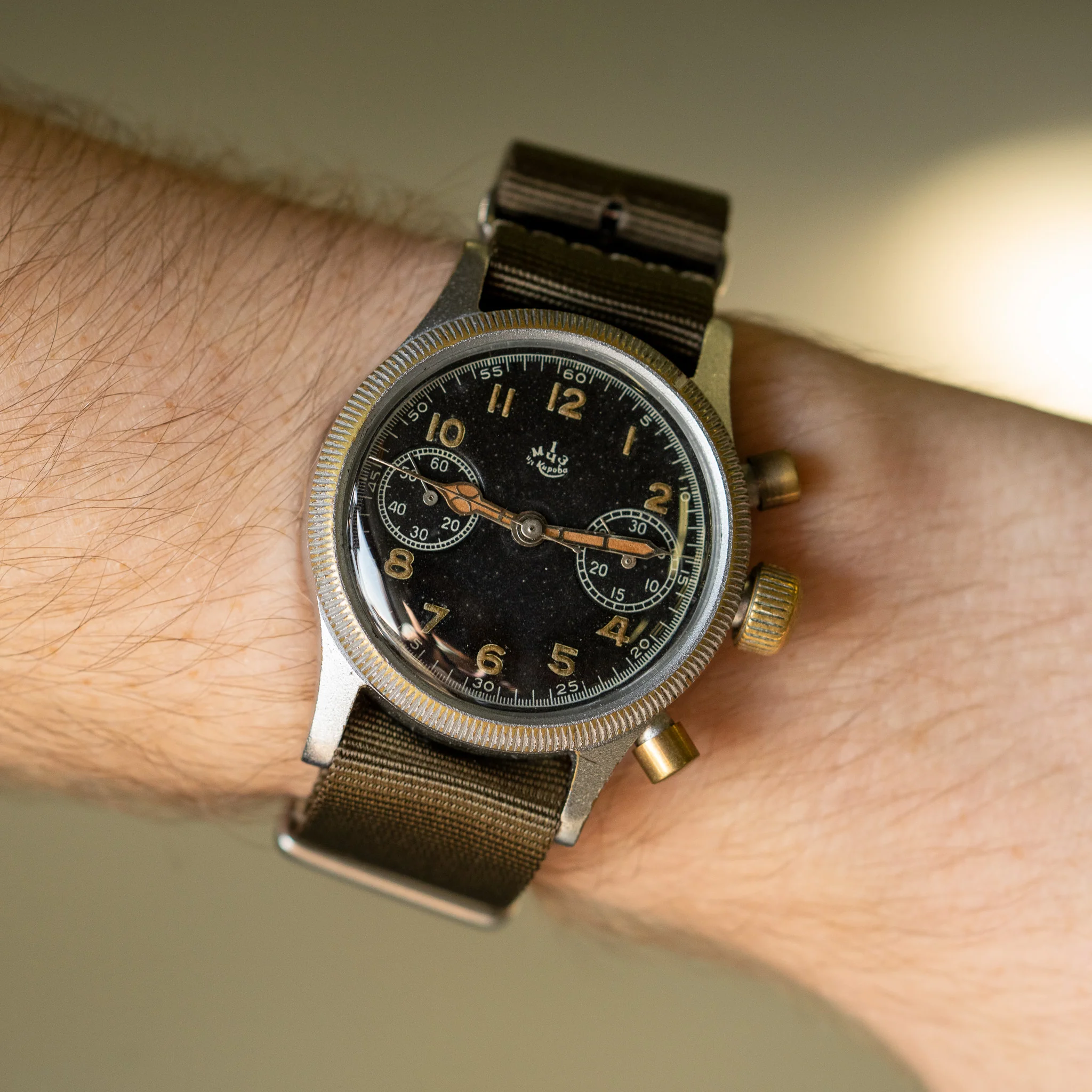 Soviet-Made Glashütte Flieger Chronograph Watch - Image 4
