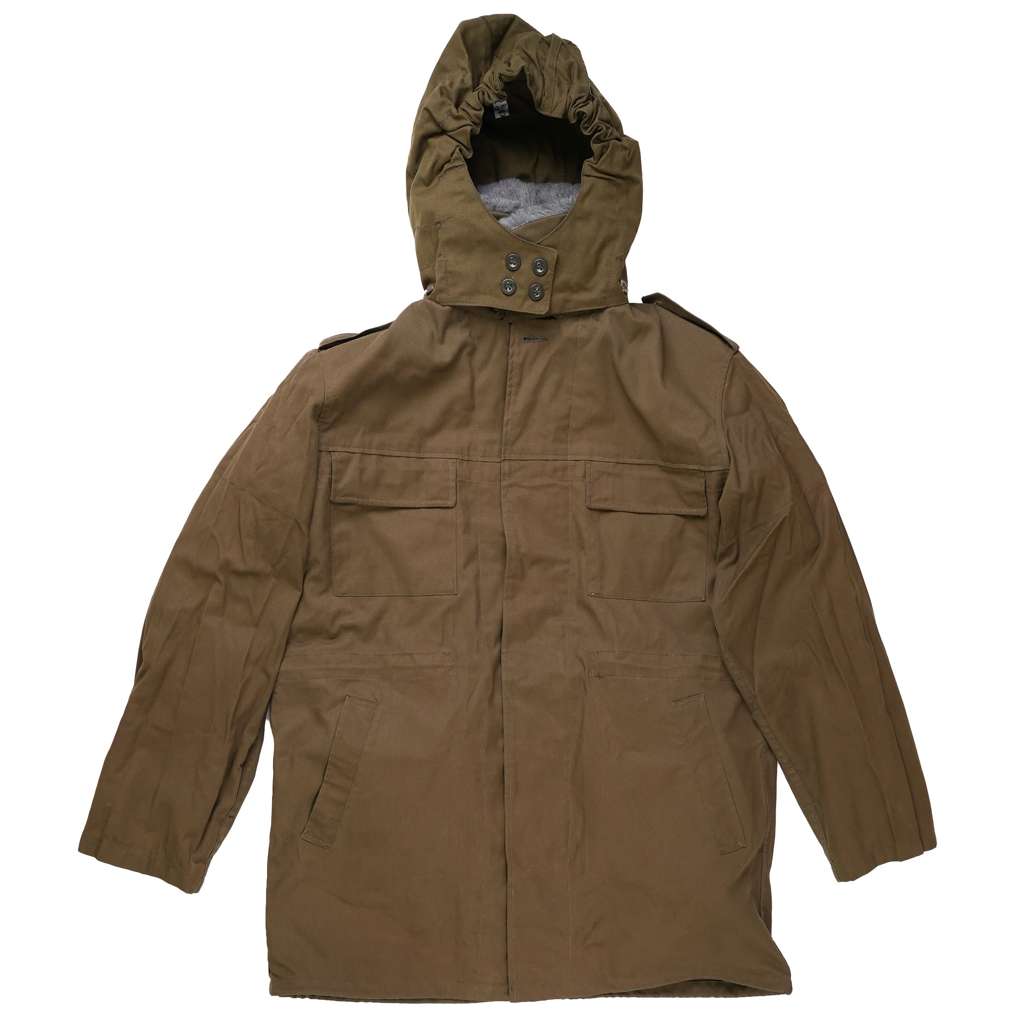 Unissued Czech Parka W/Hood & Faux Collar - Image 3