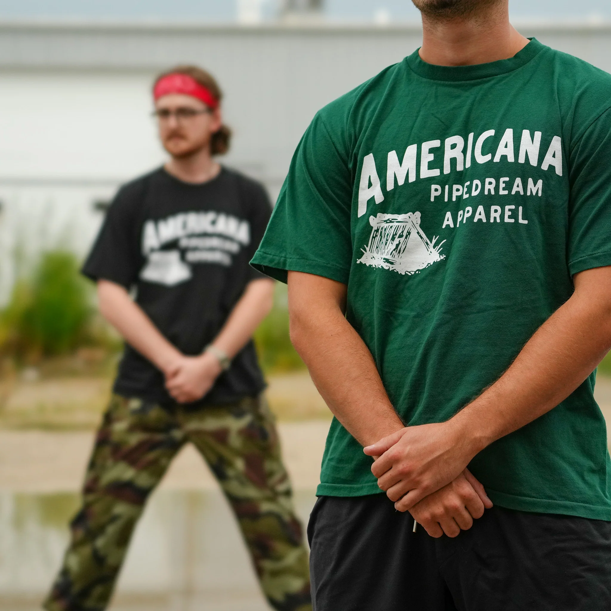 USA-Made Americana Pipedream Tee in Forest Green - Image 3