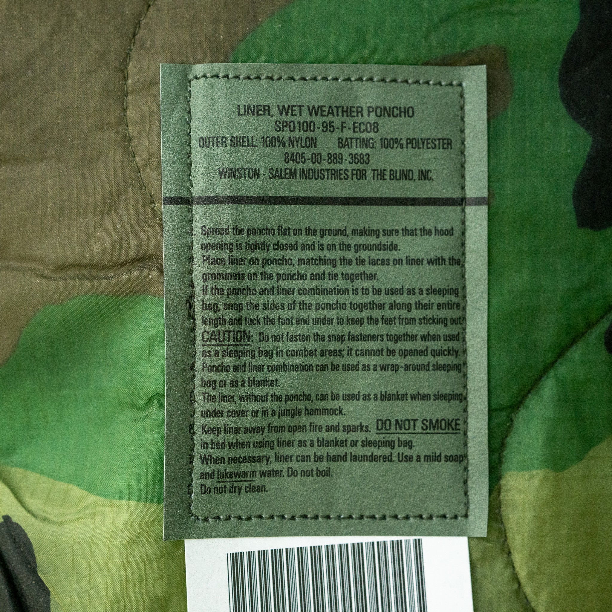 Unissued USGI M81 Woodland Poncho Liner/Woobie - Image 3